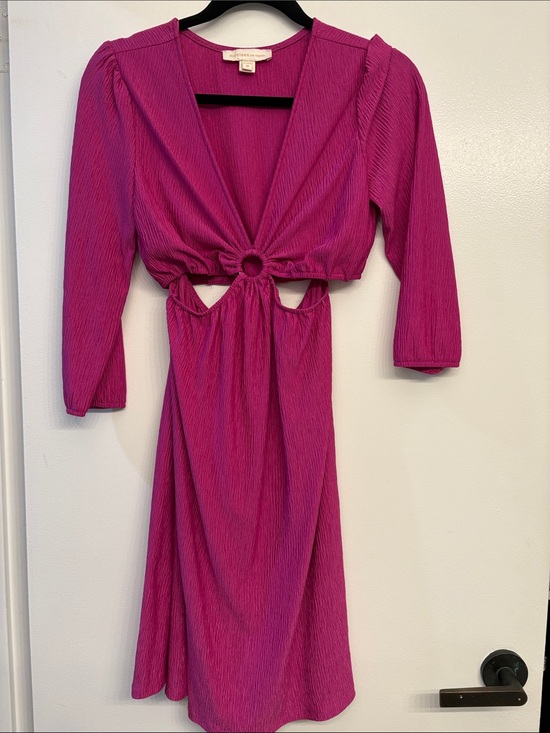 Monteau Dresses & Skirts - Monteau Fuchsia Cutout Mini Dress